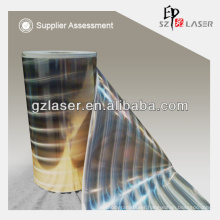 Holographic metallized pillar of light lamination film